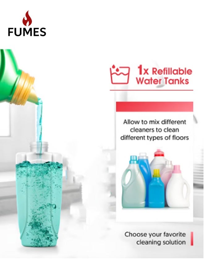 FUMES 360 degree Rotatable  Microfiber Spray Mop Floor Cleaning with Washable Pads Built In Water Tank - Image 3