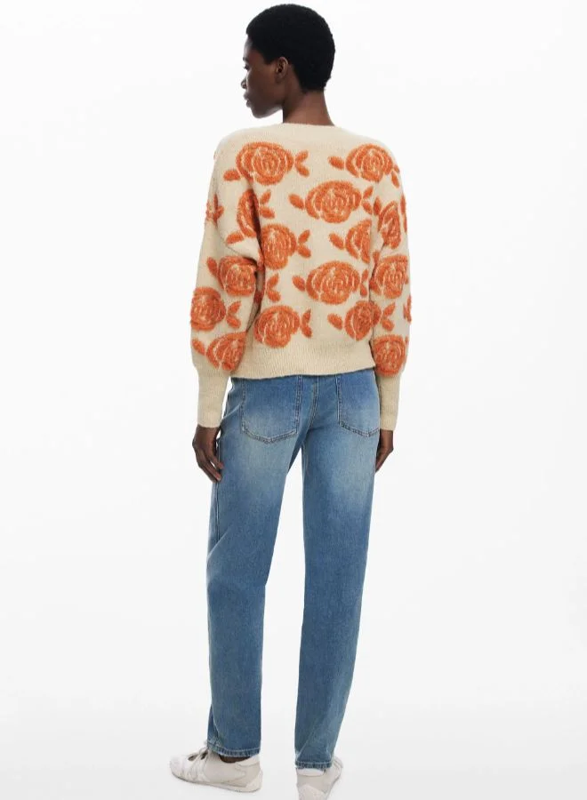 ديسيجوال سترة زر وردي