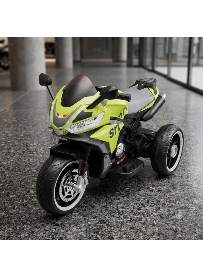 StarKids Advanced three-wheeled electric sports scooter for children, powered by a 12-volt battery and a single motor, with integrated night lights and entertainment music, specially designed for outdoor and indoor use. - Image 2