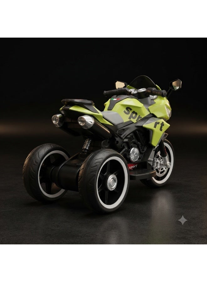 StarKids Advanced three-wheeled electric sports scooter for children, powered by a 12-volt battery and a single motor, with integrated night lights and entertainment music, specially designed for outdoor and indoor use. - Image 5