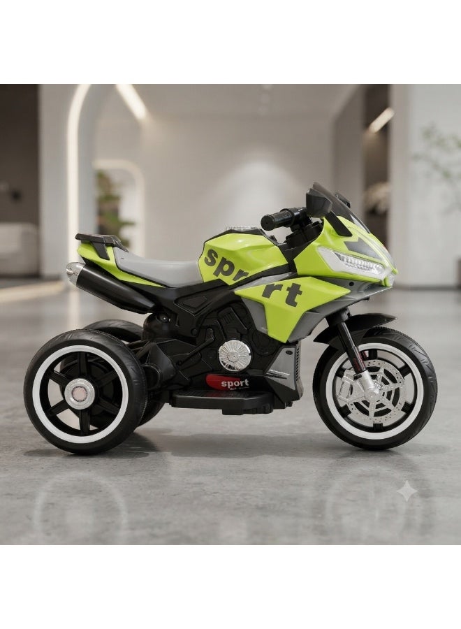 StarKids Advanced three-wheeled electric sports scooter for children, powered by a 12-volt battery and a single motor, with integrated night lights and entertainment music, specially designed for outdoor and indoor use. - Image 3