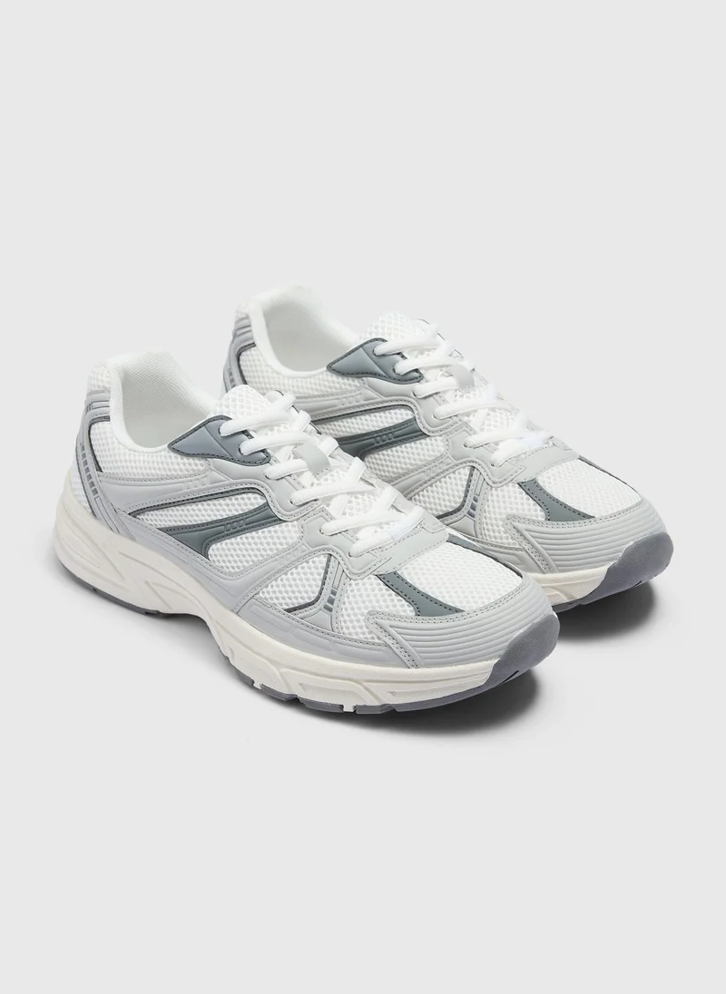 ماتلان Grey Mesh Chunky Trainers