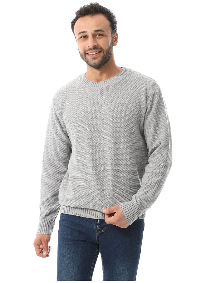 Andora Round Collar Slip On Pullover_Light Grey  - Image 4