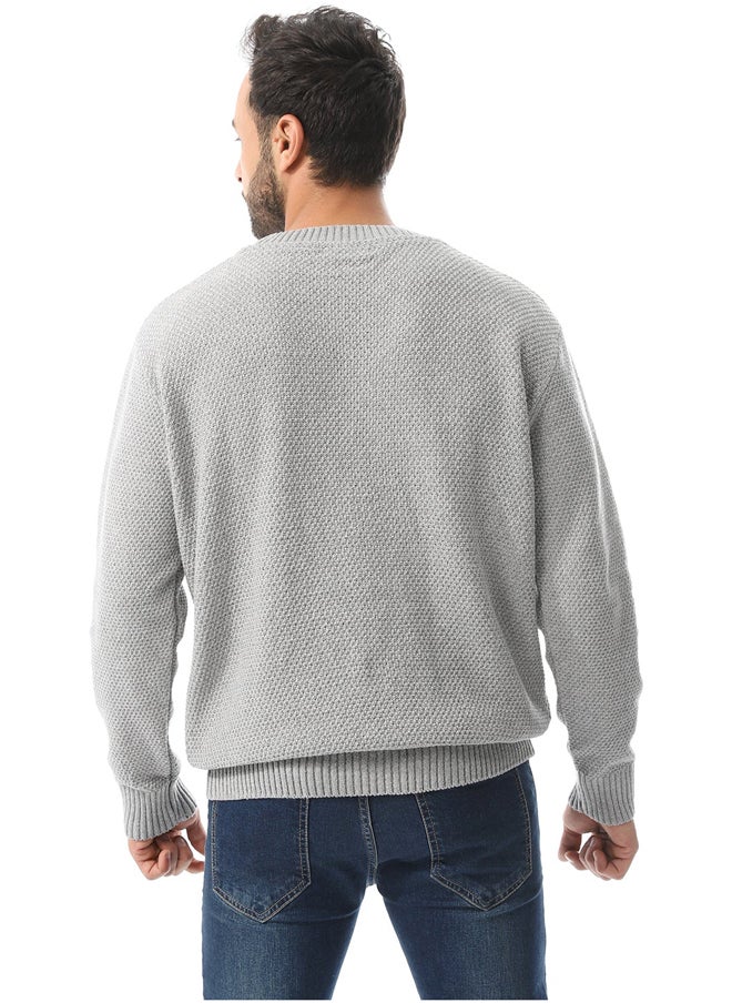Andora Round Collar Slip On Pullover_Light Grey  - Image 5