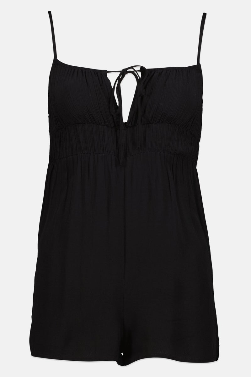 Don't Call Me Jennyfer Women Sleeveless Plain Playsuit, Black - Image 2