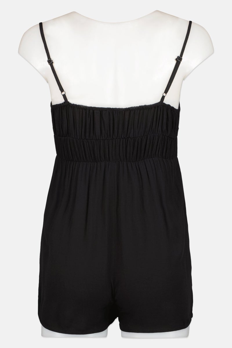 Don't Call Me Jennyfer Women Sleeveless Plain Playsuit, Black - Image 3