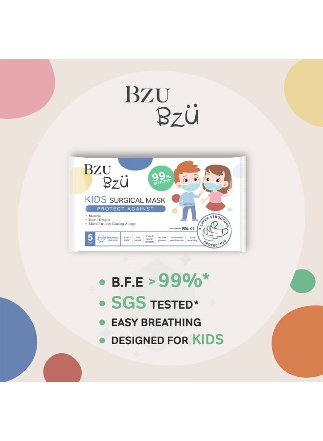 BZU BZÜ Kids Surgical Masks 5s - Image 2