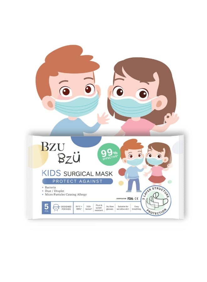 BZU BZÜ Kids Surgical Masks 5s - Image 1