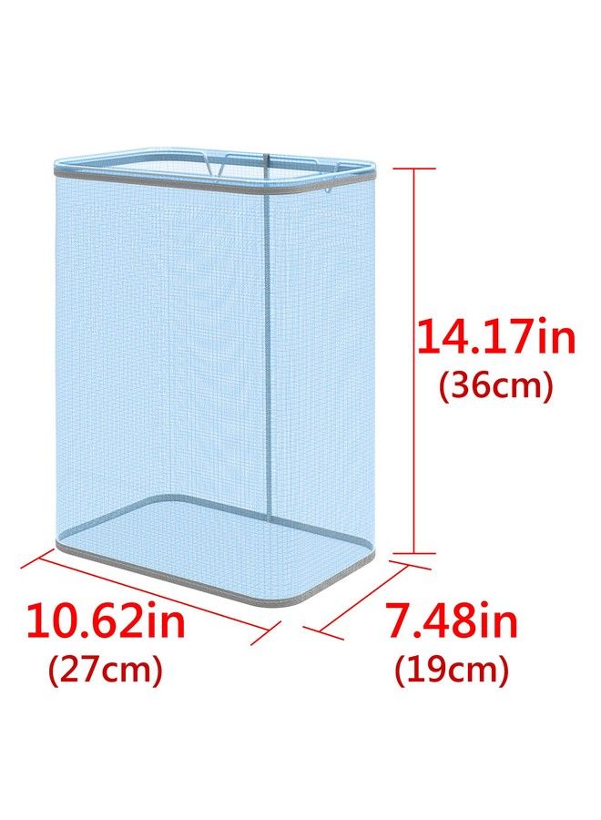 Linkidea 2 Packs Bath Toy Storage Organizer Hanging Mesh Bathtub Toy Holder Basket With Adhesive Hooks Shower Caddy For Kids Toddlers Bathroom Car Toy (Blue & Pink) - Image 4