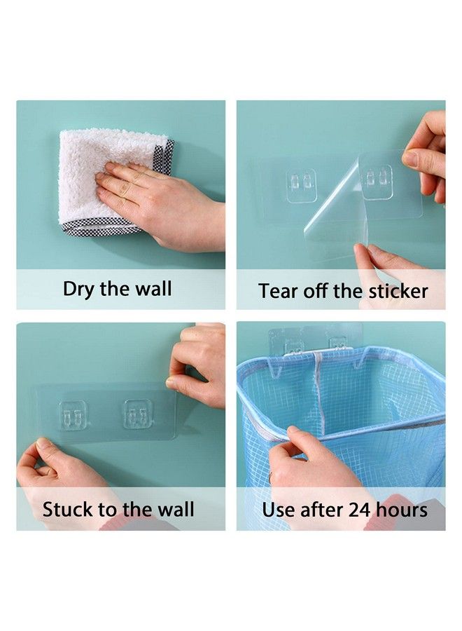 Linkidea 2 Packs Bath Toy Storage Organizer Hanging Mesh Bathtub Toy Holder Basket With Adhesive Hooks Shower Caddy For Kids Toddlers Bathroom Car Toy (Blue & Pink) - Image 5