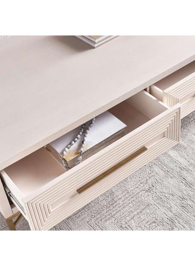 Pan Home Beige Coffee Table with 2 Drawers - Image 3