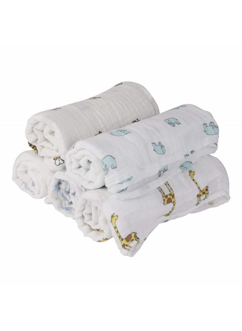 PrimeBox PrimeBox Organic Bamboo Cotton Swaddles Wrap Muslin Cloth for Infant Kids New Born Baby Set of 3 pcs 100 100 Cm  - Image 4