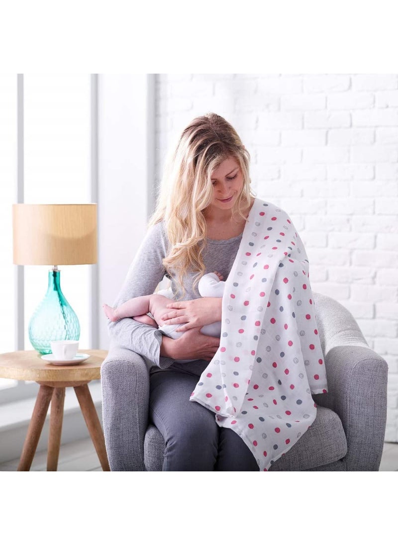 PrimeBox PrimeBox Organic Bamboo Cotton Swaddles Wrap Muslin Cloth for Infant Kids New Born Baby Set of 3 pcs 100 100 Cm  - Image 3