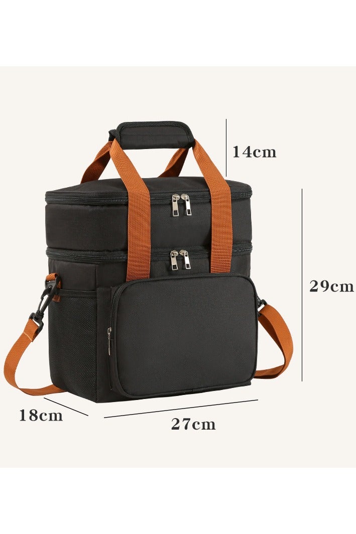 هومستر أكياس الغداء المعزولة للنساء الرجال ، كيس صندوق الغداء الحراري المقاوم للتسرب للأطفال الكبار كيس الغداء الكبير القابل للتوسع كيس الغداء القابل لإعادة الاستخدام - Image 4