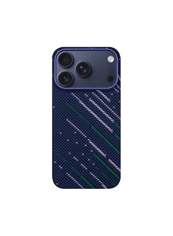A-Case Winter Aramid Fiber Case for iPhone 17 Pro Ultra Slim Lightweight Protective Cover Scratch Resistant Woven Fiber Phone Case Winter Edition – Blue - Image 2