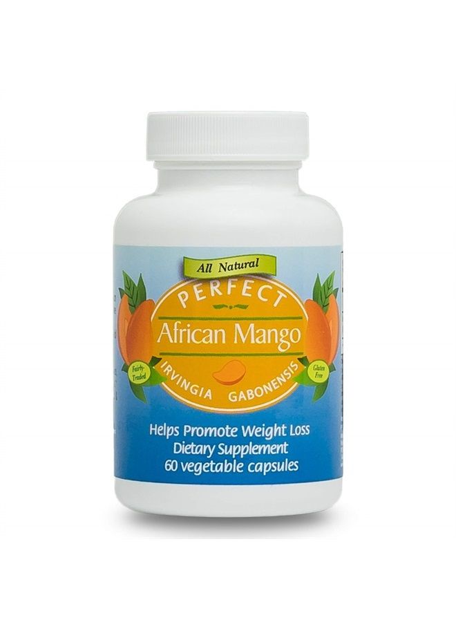 – Perfect African Mango – 60 Vegetarian Capsules – All-Natural Weight Loss Supplement – Supports Healthy Cholesterol Levels