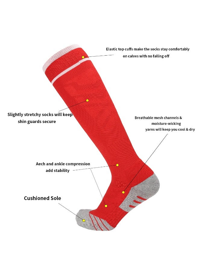 SKY WING Unisex Athletic Knee High Breathable Compression Solid Tube Soccer Football Sport Socks 1/2/3/4 Pairs for Youth Adult - Image 5