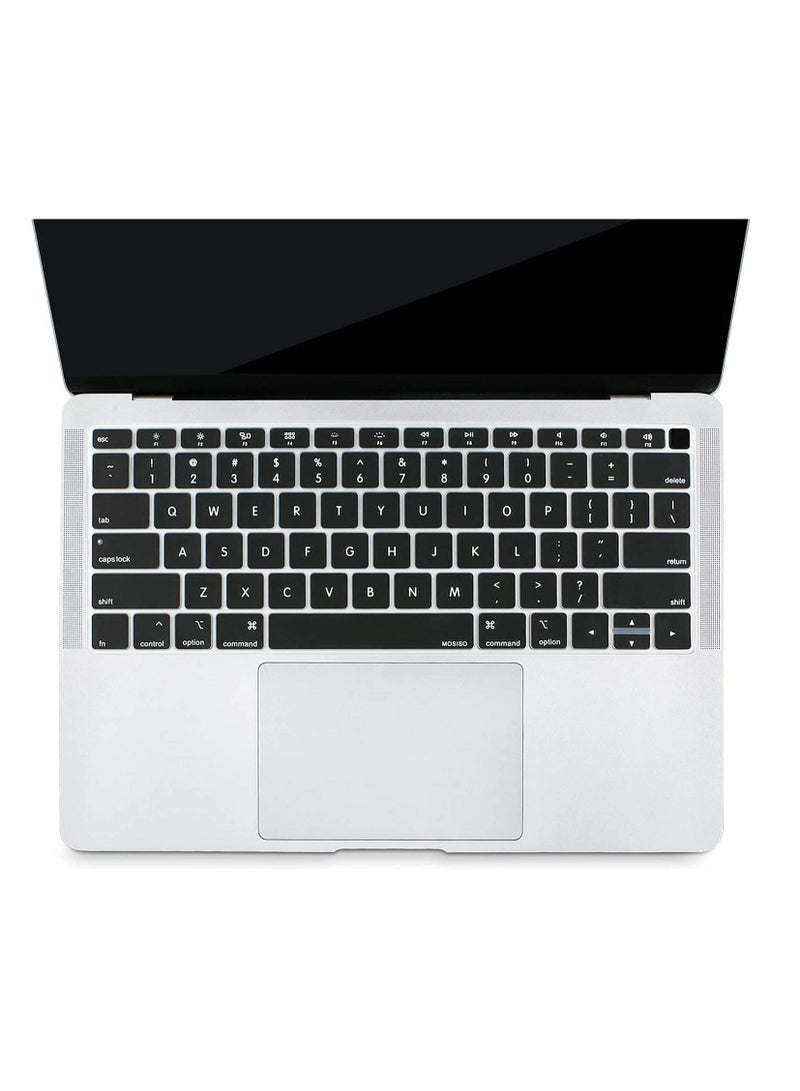 Keyboard Cover Skin For MacBook Air 13 inch A1932 2018-2019 Release with Retina Display Black - Image 3