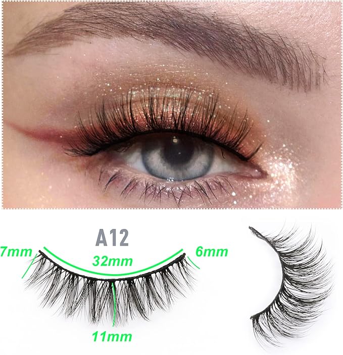EMEDA 10 Styles False Eyelashes Natural Look 3D Short and Soft Fake Eyelashes Faux m ink Lashes Fluffy And Wispy Eye Lashes 10 Pairs 100 Handmade Fake Lashes 1 Pack mix - Image 2