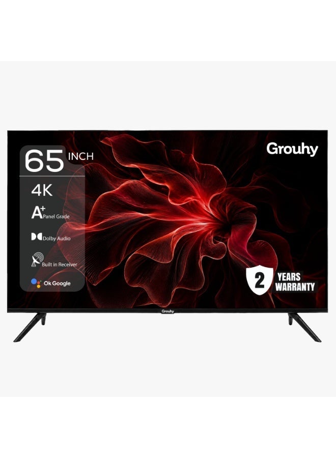 Grouhy 65-Inch 4K UHD Frameless Smart LED TV with Built-in Receiver – GLD65SD - Image 1