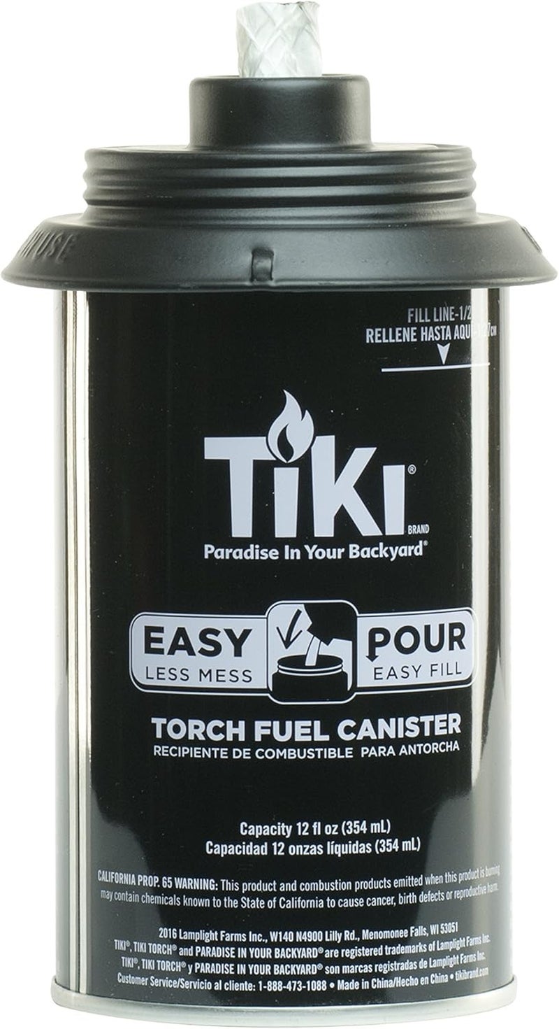 TiKi طقم عبوات بديلة للفوانيس - 4 عبوات معدنية قابلة لإعادة التعبئة مع نظام سهل للصب، 12 أونصة - ملحقات إضاءة خارجية مقاومة للعوامل الجوية للحديقة، الحديقة والساحة - Image 2