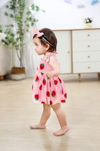 TITKKOP Baby Girl 1st Birthday Clothes One Year Old Tulle Romper Sleeveless Bodysuit Cake Smash Outfits(Pink4,12-18M) - Image 5