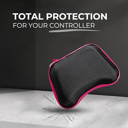 ZedGear Game Controller Case EVA Hardshell Cover for Xbox One Xbox 360 PS3 PS4 PS5 PS2 One S Wireless Game Controller Carry Case Gaming Accessory Box Holder Protective Cover Storage Case - Pink - Image 4