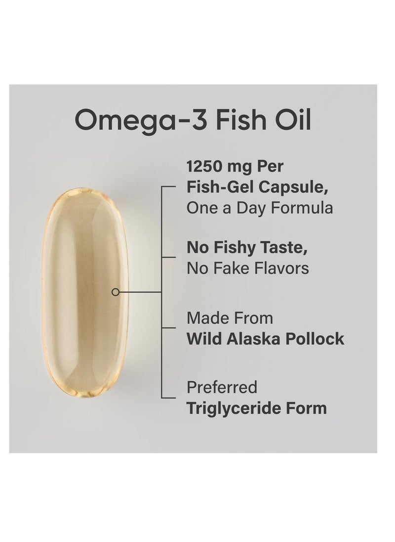 SPORTS RESEARCH - SR Omega-3 Fish Oil Triple Strength 1250mg 90 Softgels - Image 1