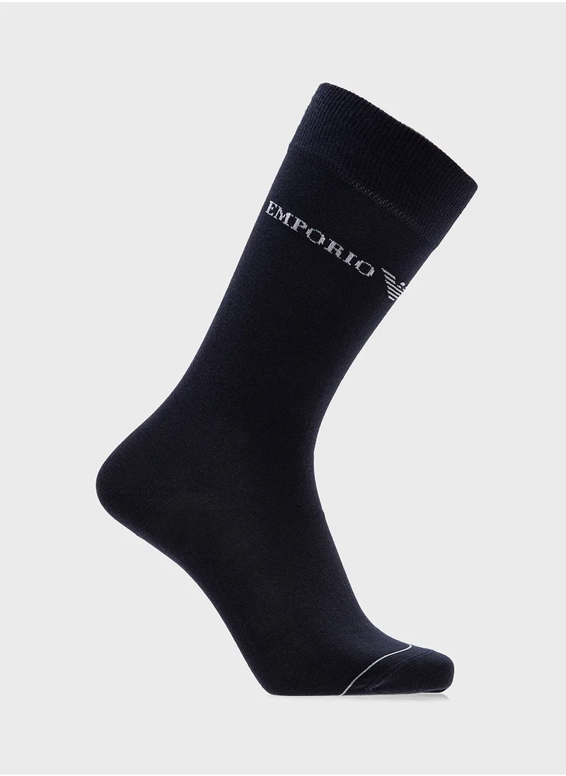 EMPORIO ARMANI 3 Pack Logo Crew Socks