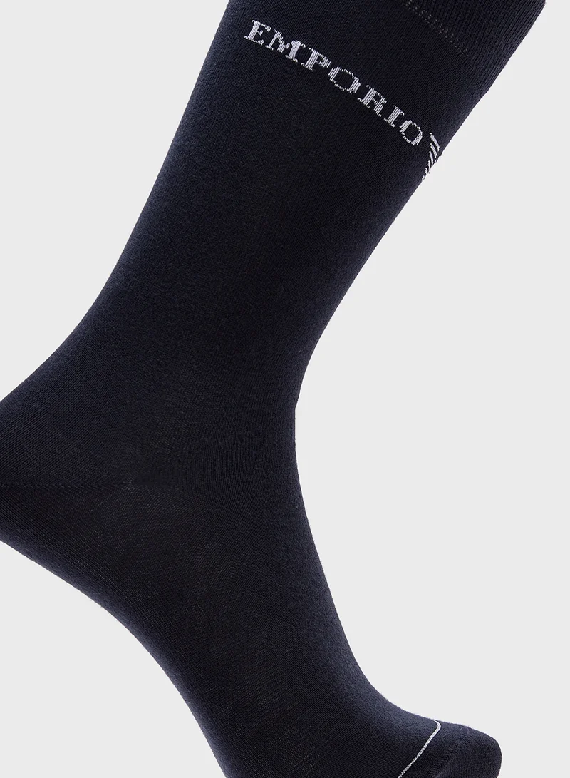 EMPORIO ARMANI 3 Pack Logo Crew Socks