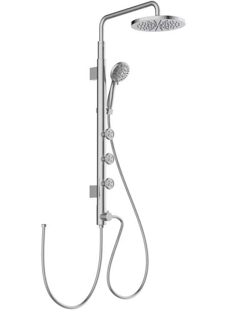 HESANIT Complete Shower System, 25cm Rain Shower Head, 6-Function Hand Shower, Adjustable Body Jets – Modern Wall-Mounted Bathroom Set - Image 1