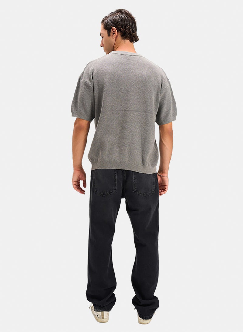bowline Grey Round Knitwear T-shirt - Image 2