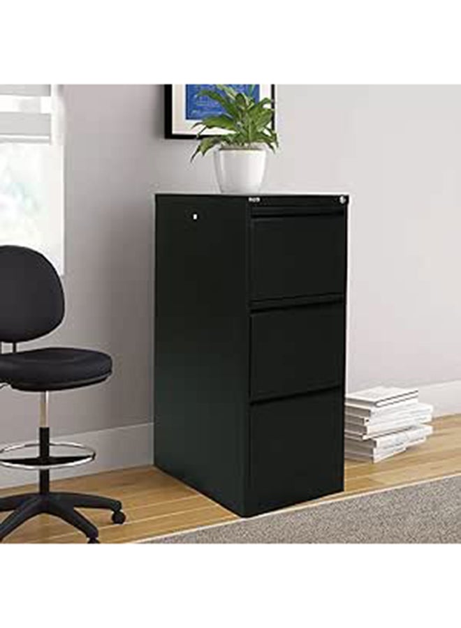 RIGID Steel Vertical Filing Cabinet Large Storage steel Cabinet, Metal Portable Cabinet with 3 Drawers for Legal (Black) - Image 1