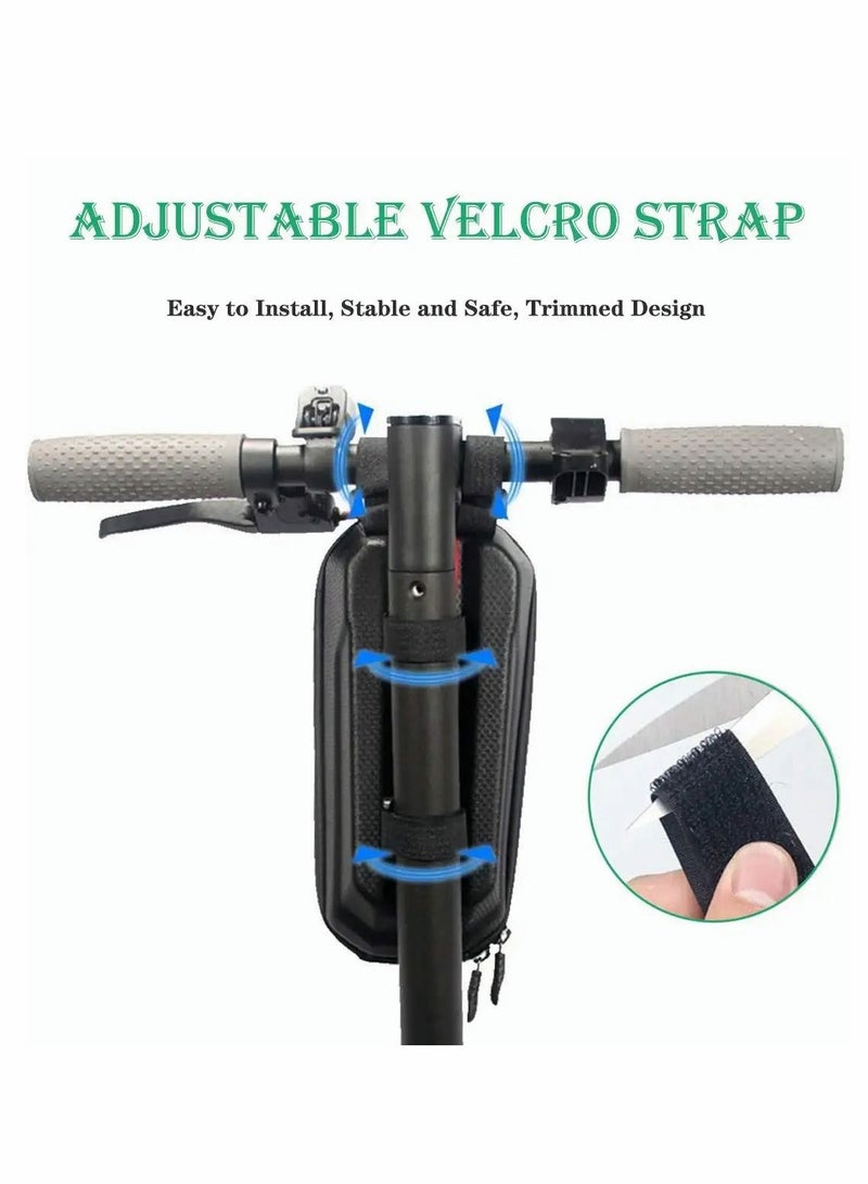 Excefore Electric Scooter Handlebar Bag, EVA Multi-Purpose Waterproof Scooter Storage Bag, Large Capacity Scooter Front Tube Hard Shell Bag for Electric Scooter/Electric Bike/Bicycle/Motorcycle - Image 5