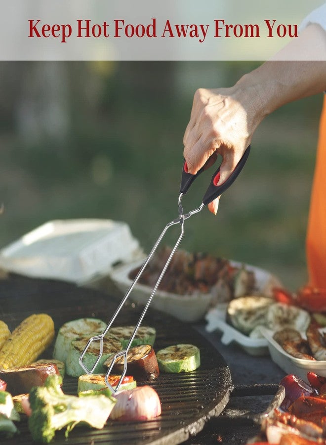 Adecco LLC 2 Pack 13inch Stainless Steel Scissor Tongs, AHIER Food Tongs Kitchen Tongs Scissor Tongs Heavy Duty with Comfort-Grip Handle for Cooking Barbecue - Image 5