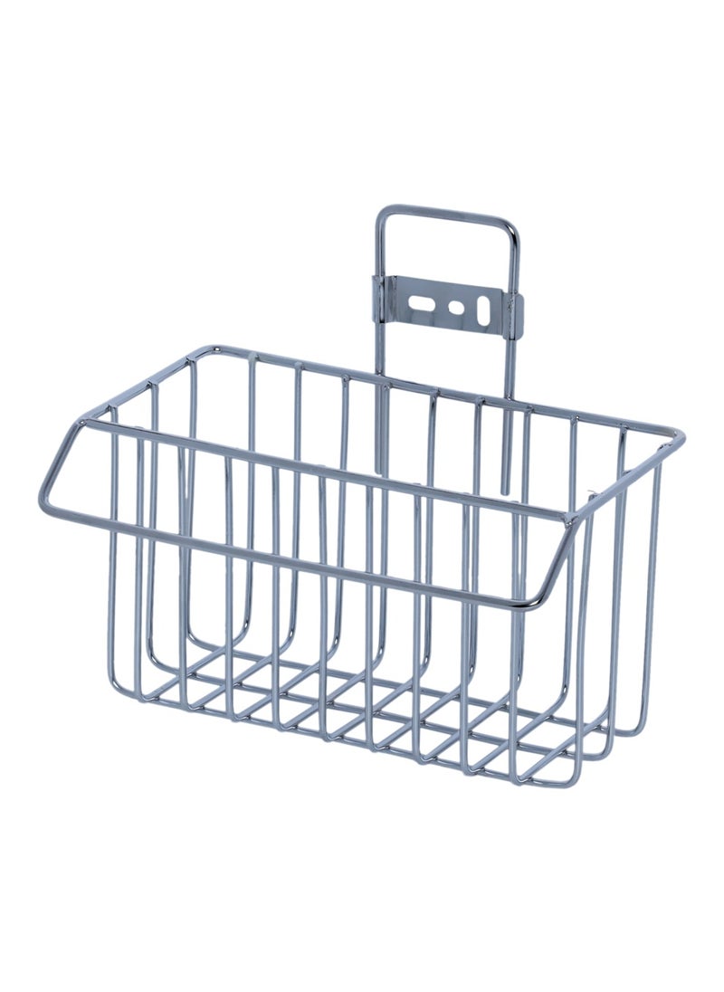 sulfar Sulfar Stainless Steel Shelf Kitchen Sink Filter Mesh Basket Bathroom Wall Mounted Drain Rack Kitchen Sponge Shelf (Silver)  - Image 1