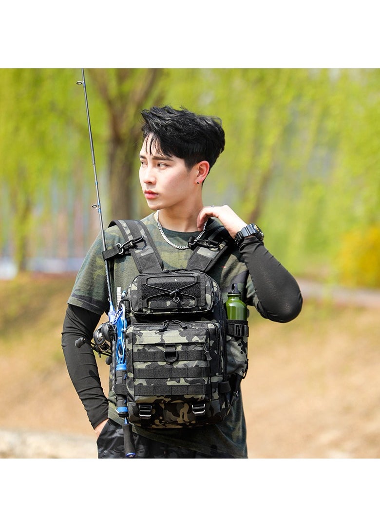 Generic - Tactical Sling Chest Bag,Crossbody Bag,Hiking Shoulder Bags Chest Pack  Military Backpack Assault Bag for Cycling Camping Traveling Working Out Outdoor Activity - Image 1