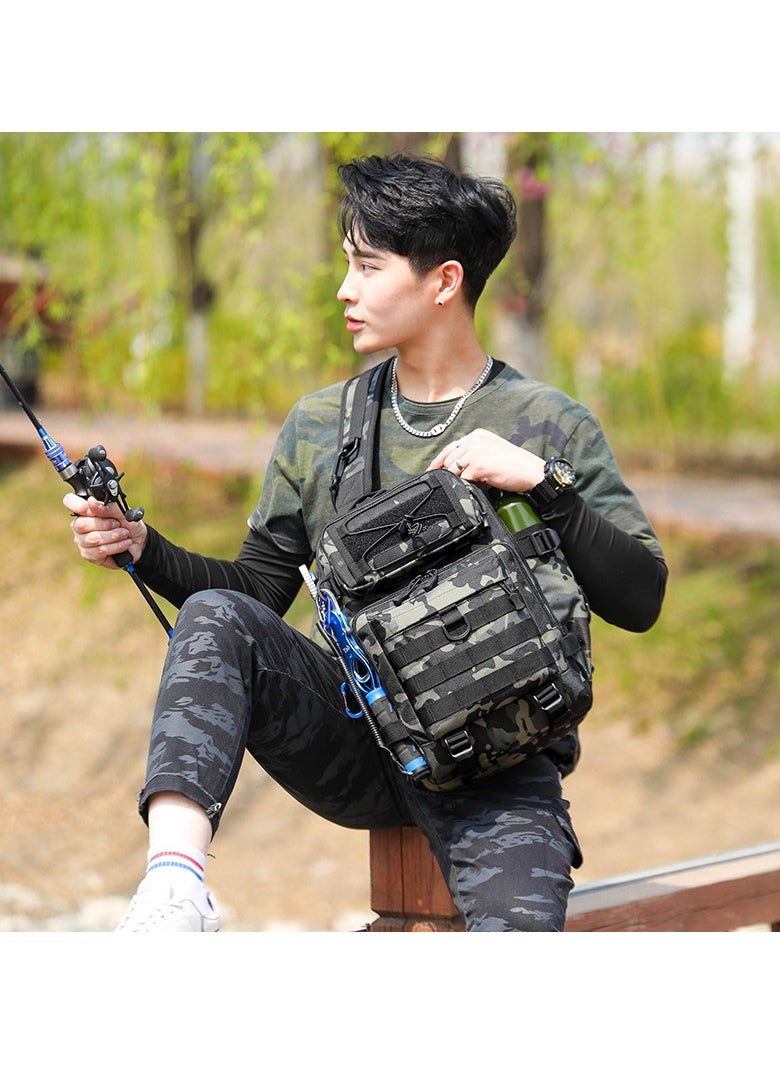Generic - Tactical Sling Chest Bag,Crossbody Bag,Hiking Shoulder Bags Chest Pack  Military Backpack Assault Bag for Cycling Camping Traveling Working Out Outdoor Activity - Image 1