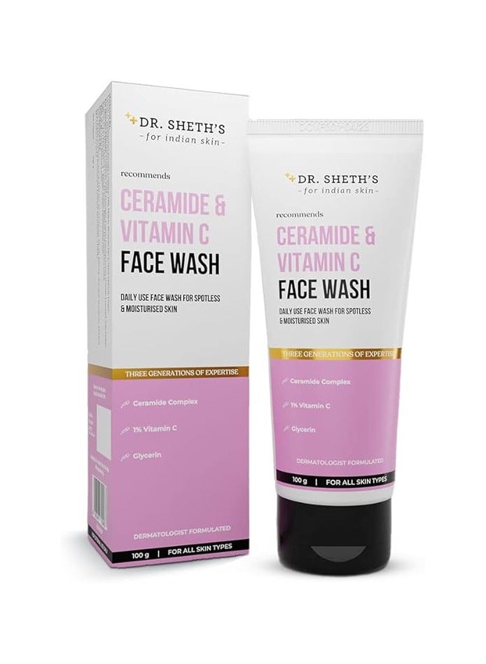 Dr. Sheth's Ceramide And Vitamin C  Face Wash 100Ml  - Image 1
