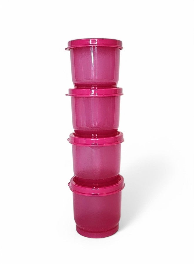 توبروير طقم أكواب وجبات خفيفة من تابروير مكون من 4 قطع باللون الوردي مع أغطية متطابقة (سعة كل منها 4 أونصات) - Image 2
