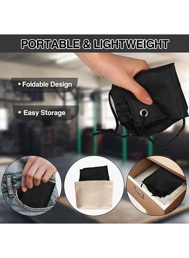 Happy D Drawstring Backpack 2Pack Drawstring Bags, Draw String Back Bag Drawstring Bags Bulk for Sports, Gym, Travel, Swimming, Beach (Black) - Image 4