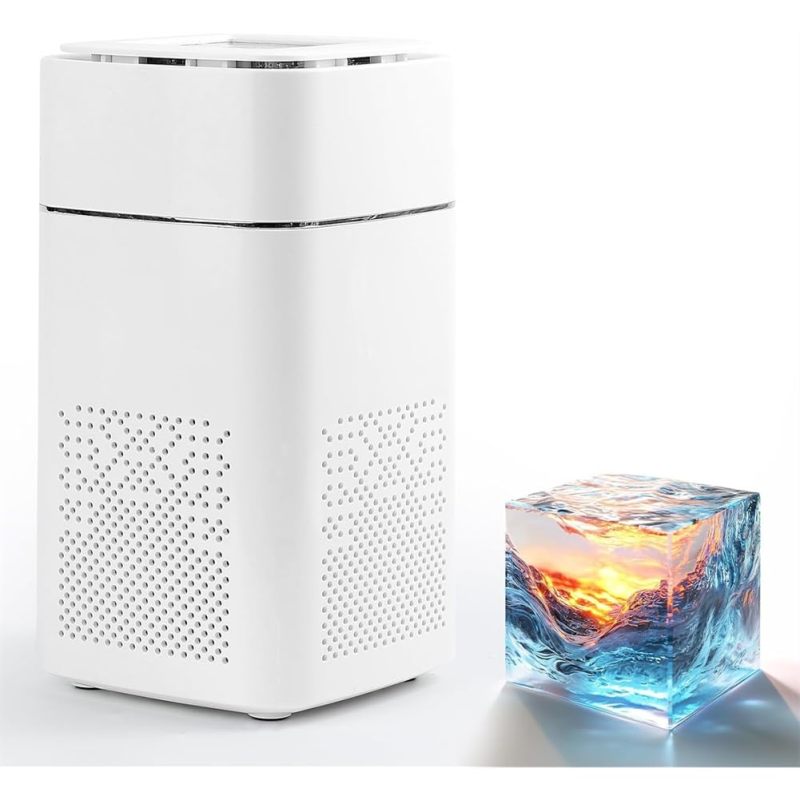 Desk Air Purifier: H11 HEPA 3-Layer Filtration - Smart Air Quality Monitor 360° Air Intake for Resin Crafts Epoxy Workspaces Home Offices Bedrooms - Image 1