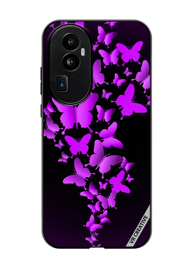 VR CREATIVE Protective Case Cover For Oppo Reno 10 Pro Plus Purple Butterflies Design Multicolour - Image 1