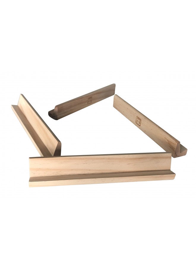 Bene Casa - Wooden Domino Trays - Set of 4 - Each Tray Can Hold Up to 10 Dominoes - Made for Double-six and Double-nine Dominoes - Image 3