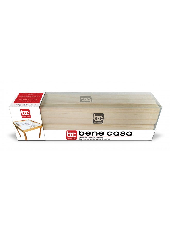 Bene Casa - Wooden Domino Trays - Set of 4 - Each Tray Can Hold Up to 10 Dominoes - Made for Double-six and Double-nine Dominoes - Image 4