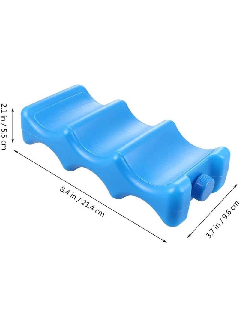 Bebiland 2Pcs Ice Pack for Breastmilk Storage for Seafood Preservation, Food Preservation, Beverage Refrigeration, Wavy Outline, Keeps Breast Milk Fresh, Long Lasting Reusable Cool Packs for Camping Picnic (Blue) - Image 2