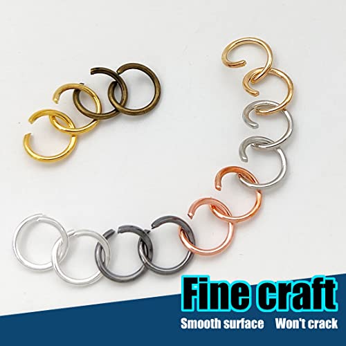 Gmma 8 mm Jump Rings for Jewelry Making 7 Colors 1200 Pcs Stainless Steel Jump Rings with Open/Close Tools for Necklace Bracelet Repair Keychains Jewelry Making Supplies(8mm/0.31") - Image 3
