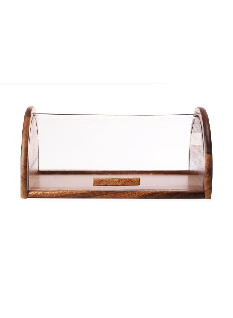 Billi Wooden Bread Box With Acrylic Lid - Image 1