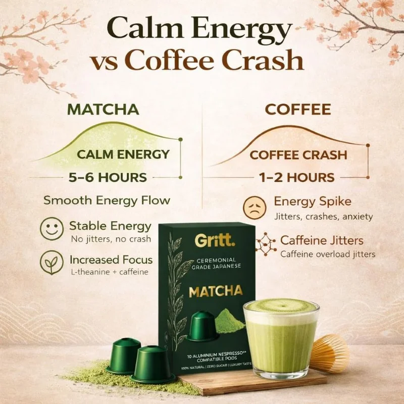 Gritt  Gritt Ceremonial Grade Japanese Matcha - 10 Pods  | Best Price UAE