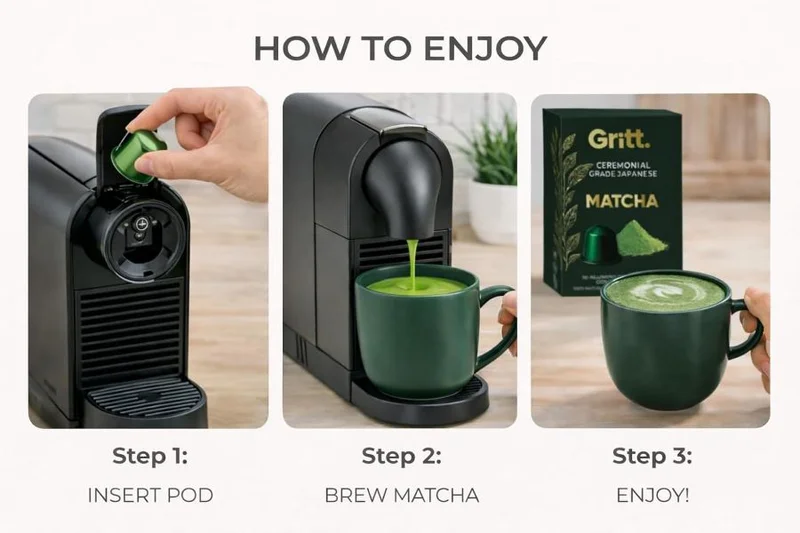 Gritt  Gritt Ceremonial Grade Japanese Matcha - 10 Pods  | Best Price UAE